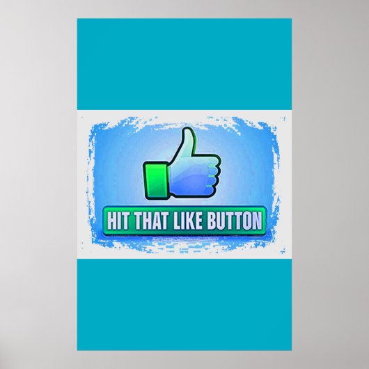 Hit That Like Button Invitations & Announcements Poster (Voorkant)