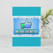 Hit That Like Button Uitnodigingen & Mededelingen (Staand voorkant)