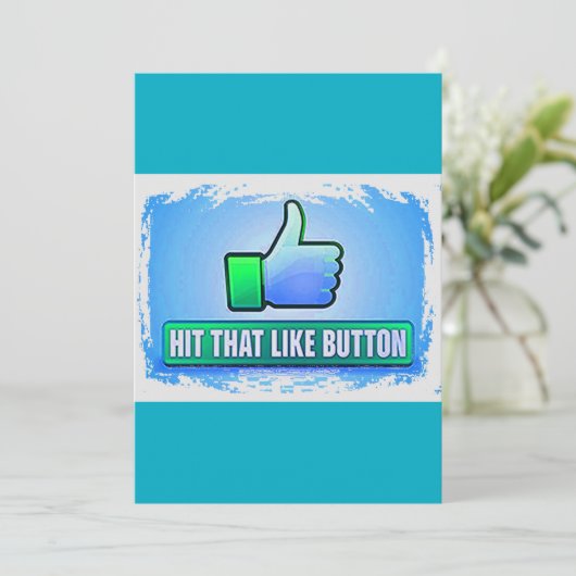 Hit That Like Button Uitnodigingen & Mededelingen (Staand voorkant)