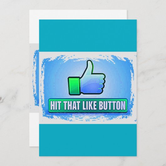 Hit That Like Button Uitnodigingen & Mededelingen (Voorkant / Achterkant)