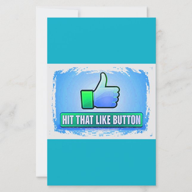 Hit That Like Button Uitnodigingen & Mededelingen (Voorkant)