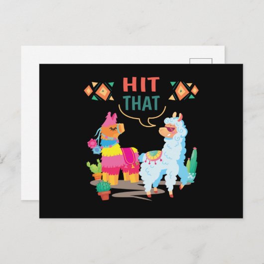 Hit That Pinata Birthday Briefkaart (Voorkant / Achterkant)