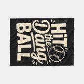 Hit the Dang Ball, Trending Baseball Kleding, Spee Fleece Deken (Voorkant (Horizontaal))