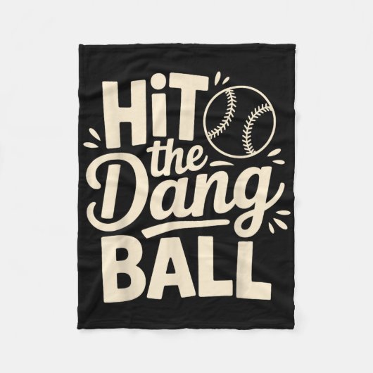 Hit the Dang Ball, Trending Baseball Kleding, Spee Fleece Deken (Voorkant)