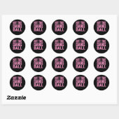 Hit The Dang zal verkopen Funny Player Design 1 Ronde Sticker (Vel)