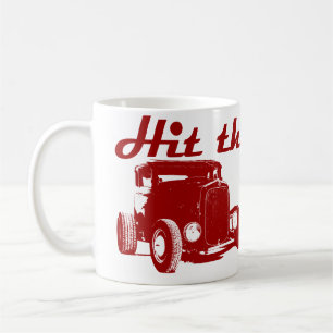Hit the Road - Hot Rods platte bordeaux Koffiemok