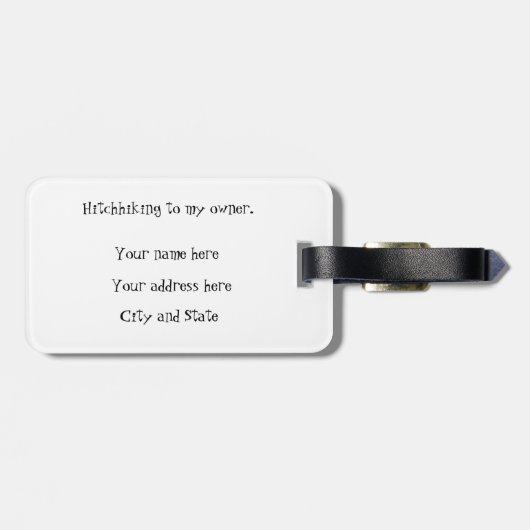 Hit the Road Jack Bagagelabel (Achterkant horizontaal)