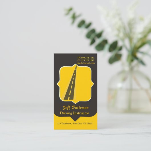 Hit the Road! Stuurprogramma instructeur Visitekaartje (Staand voorkant)