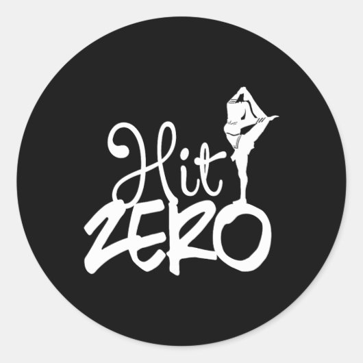 Hit Zero Competitie Cheer Team Schorpioen Stunt Ie Ronde Sticker (Voorkant)
