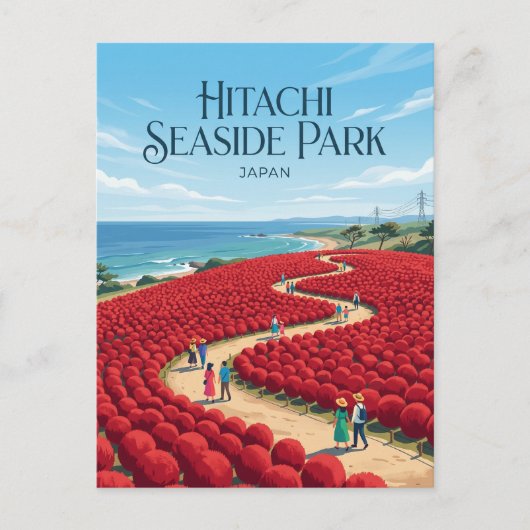 Hitachi Zeebospromenade Japan Briefkaart (Voorkant)