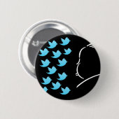 Hitch and Tweets Ronde Button 5,7 Cm (Voorkant /achterkant)
