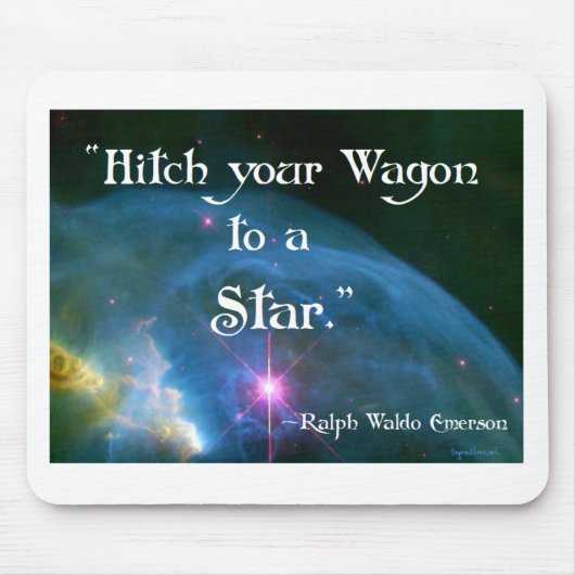 Hitch Your Wagon naar een Ster van Emerson Muismat (Voorkant)