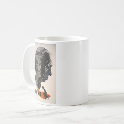 Hitchcock Double Afbeelding Koffiemok (Voorkant links)