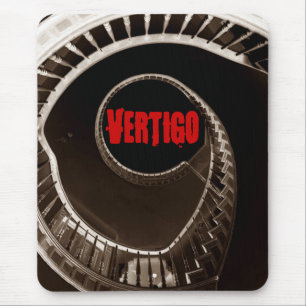 Hitchcock-esque Vertigo Dark Circular Stairwell Muismat