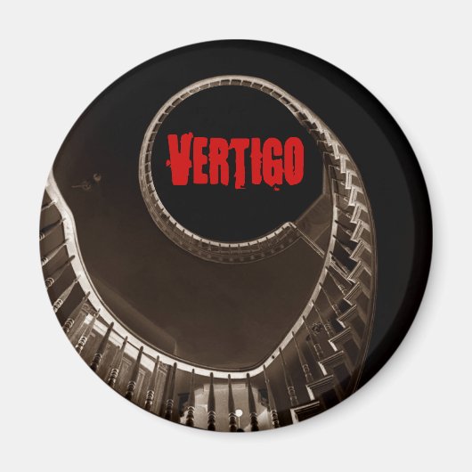 Hitchcock-esque Vertigo Donker cirkelvormig trappe Magneet (Voorkant)
