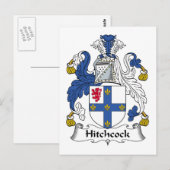 Hitchcock Family Crest Briefkaart (Voorkant / Achterkant)