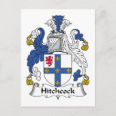 Hitchcock Family Crest Briefkaart (Voorkant)