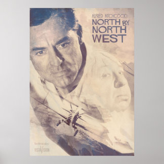 Hitchcock Fine Art North by Northwest classic film Poster