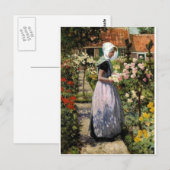 Hitchcock - Nederlandse vrouw in de tuin Briefkaart (Voorkant / Achterkant)