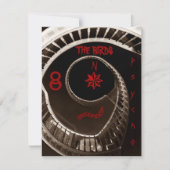 HITCHCOCKESQUE PARTY THEME INVITATION HITCHCOCK KAART (Voorkant)