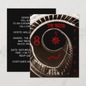 HITCHCOCKESQUE PARTY THEME INVITATION HITCHCOCK KAART (Voorkant / Achterkant)