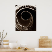 HITCHCOCKESQUE VERTIGO VORTEX POSTER SPIRALE STAIR (Keuken)