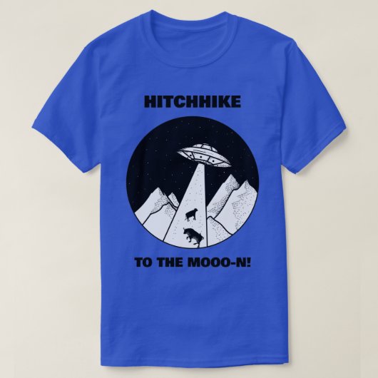 Hitchhike tegen de Mooon T-shirt (Design voorkant)