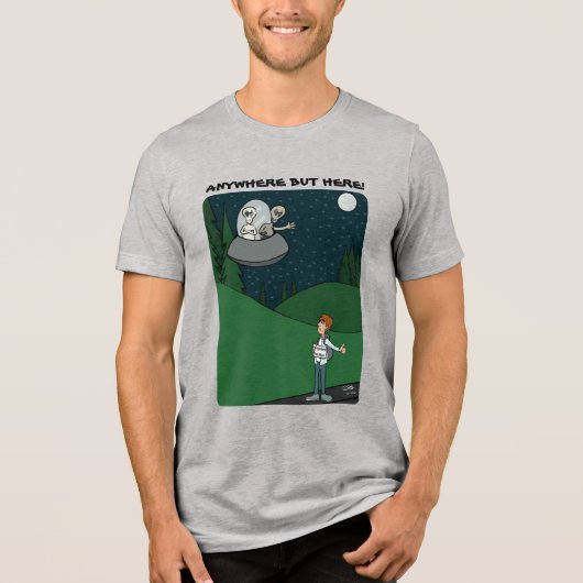 Hitchhiking-Mannen Tri-Blend Shirt (Voorkant)