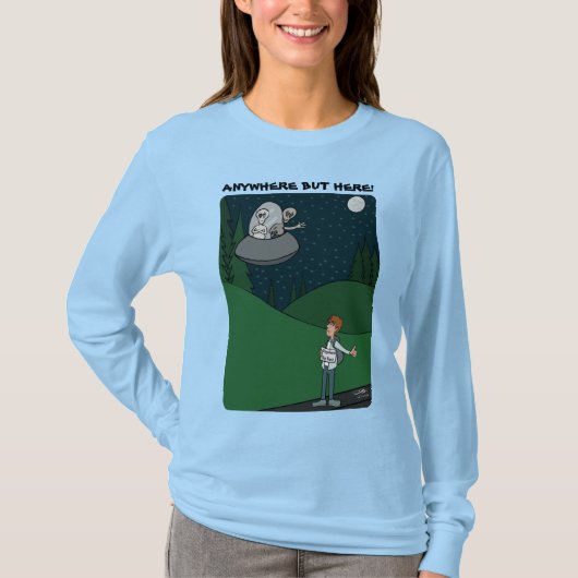 Hitchhiking vrouwen t-shirt (Voorkant)