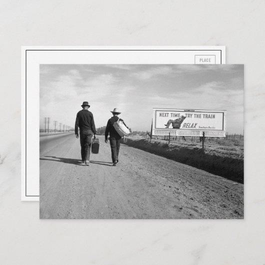 Hitchikers, 1937 briefkaart (Voorkant / Achterkant)