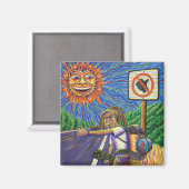 Hitchiking Hobo Magneet (Voorkant / Achterkant)