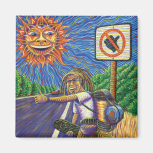 Hitchiking Hobo Magneet