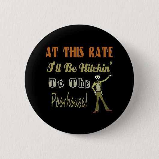Hitchin naar het havenhuis ronde button 5,7 cm (Voorkant)