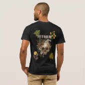 Hither Skull & Flowers Tee – Gothic Floral Art  T-shirt (Achterkant volledig)