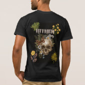Hither Skull & Flowers Tee – Gothic Floral Art  T-shirt (Achterkant)