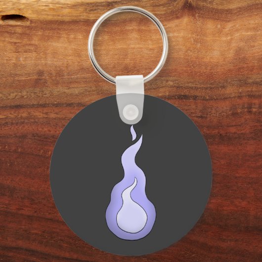 Hitodama Flame: Japanse geest Yokai Sleutelhanger (Achterkant)