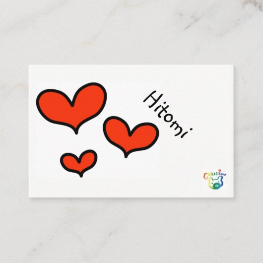hitomi visitekaartje (Voorkant)