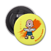 Hitotsume-kozo- Japans Eenogig Yokai Button Flesopener (Voorkant)