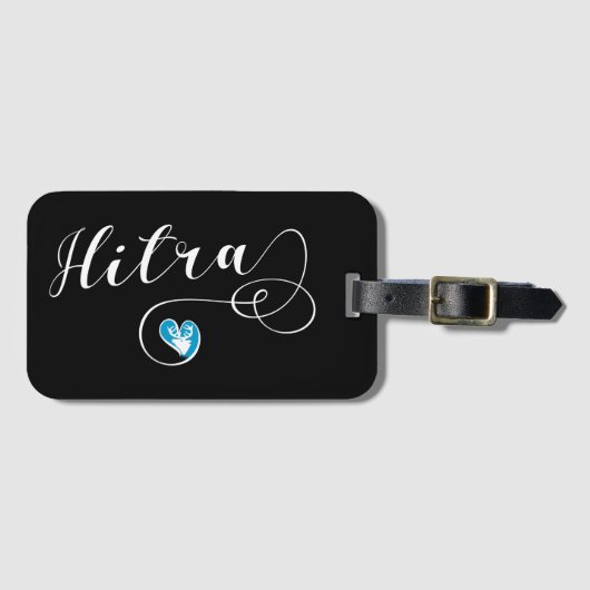 Hitra Flag Heart, Noorwegen Bagagelabel (Voorkant (horizontaal))