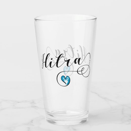 Hitra Flag Heart, Noorwegen Glas (Achterkant)