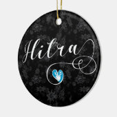 Hitra Flag Heart, Noorwegen Keramisch Ornament (Links)