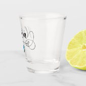 Hitra Flag Heart, Noorwegen Shot Glas (Rechts)