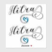 Hitra Flag Heart, Noorwegen Sticker (Vel)