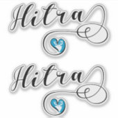 Hitra Flag Heart, Noorwegen Sticker (Voorkant)