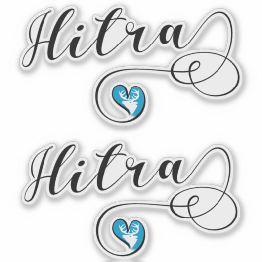 Hitra Flag Heart, Noorwegen Sticker (Voorkant)