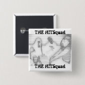 Hitsquad Dames: Gris Vierkante Button 5,1 Cm (Voorkant /achterkant)