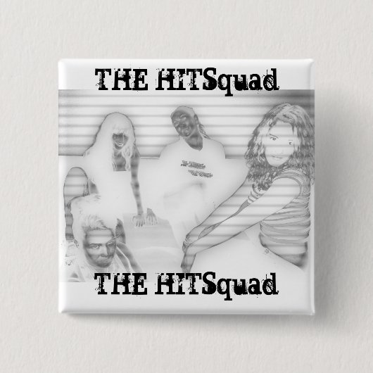 Hitsquad Dames: Gris Vierkante Button 5,1 Cm (Voorkant)