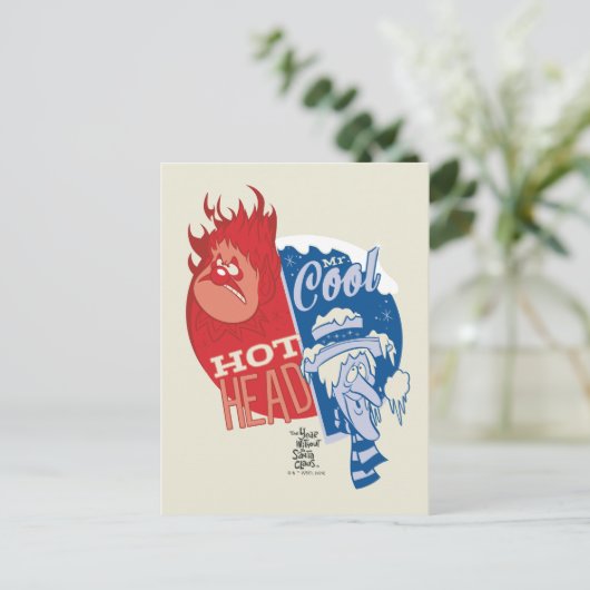 Hitte Misére Hete Kop & Sneeuw Misére Meneer Cool Feestdagenkaart (Staand voorkant)