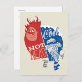 Hitte Misére Hete Kop & Sneeuw Misére Meneer Cool Feestdagenkaart (Voorkant / Achterkant)