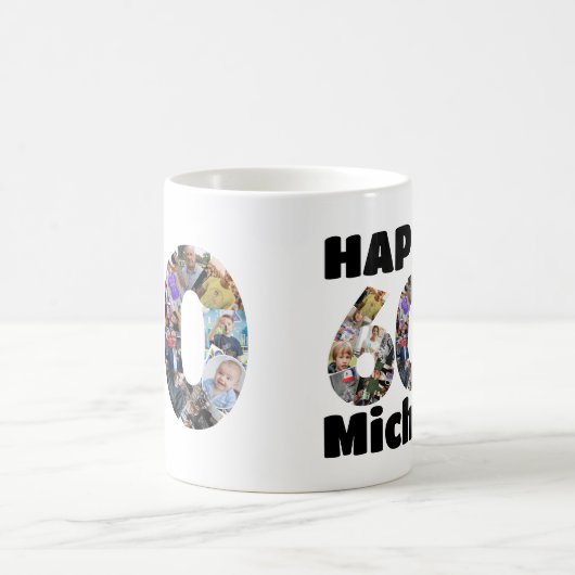 Hitte-Reactieve 60ste verjaardag fotogeheugen Magische Mok (Center)